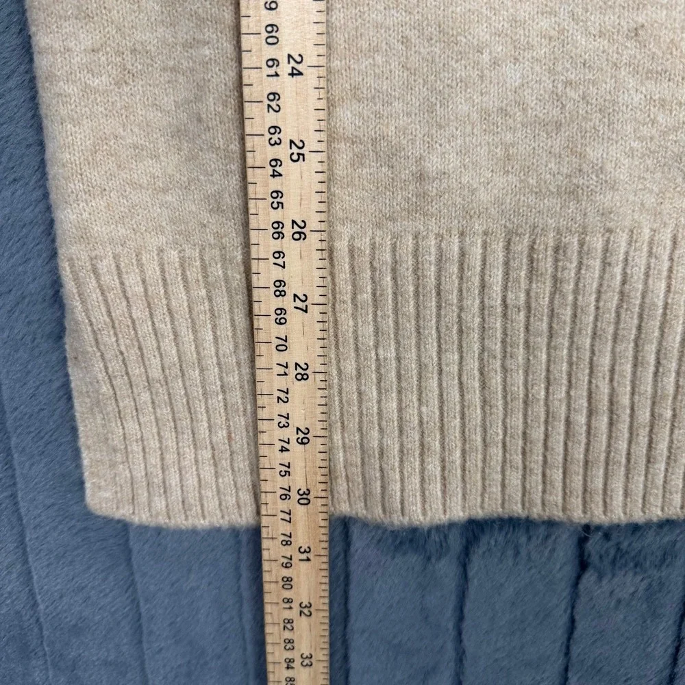 Zara Kids Beige Oatmeal Knit Mock Neck Sweater Dress Size 9-10 140cm 8383